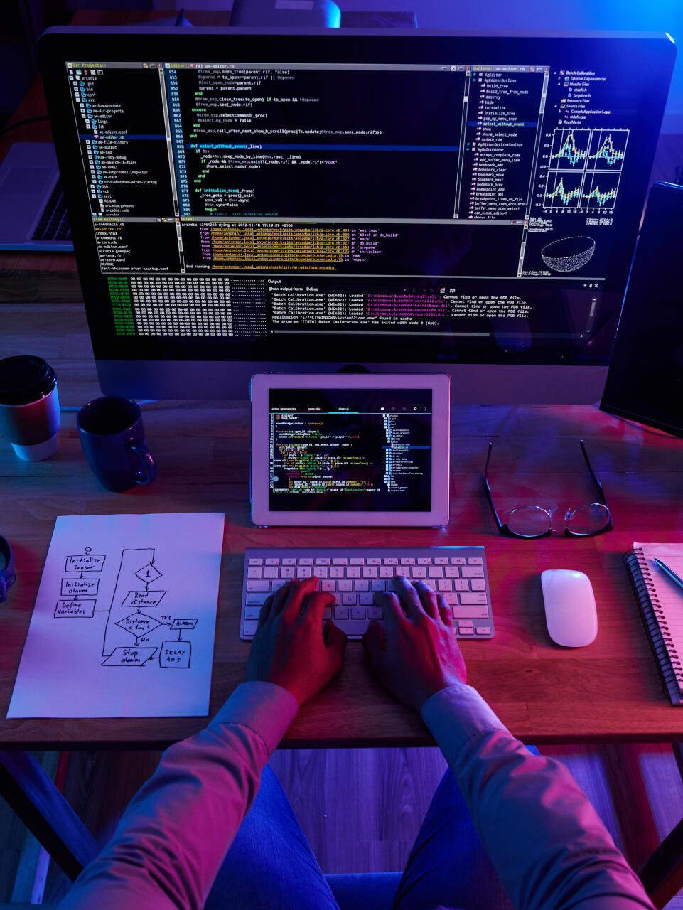 Developer building a solution